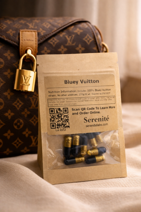 Serenite Labs Bluey Vuitton Strain One of our more fashionable strains